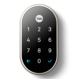 Умный дверной замок Nest x Yale Lock Satin Nickel